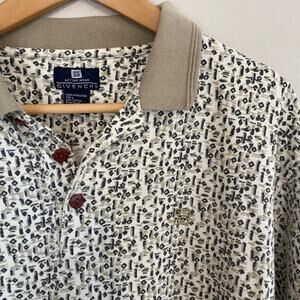 Vintage Givenchy Active Wear Mens Golf Polo Shirt Size Large 100% Cotton